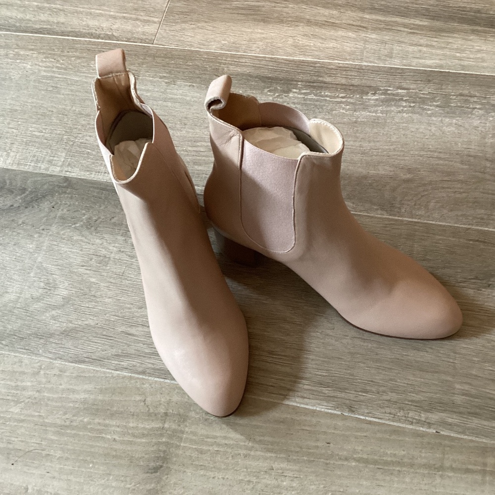 Kahmune leather  booties Light Tan size 37 US7 NWOT (Vero Cuoio ) No Box